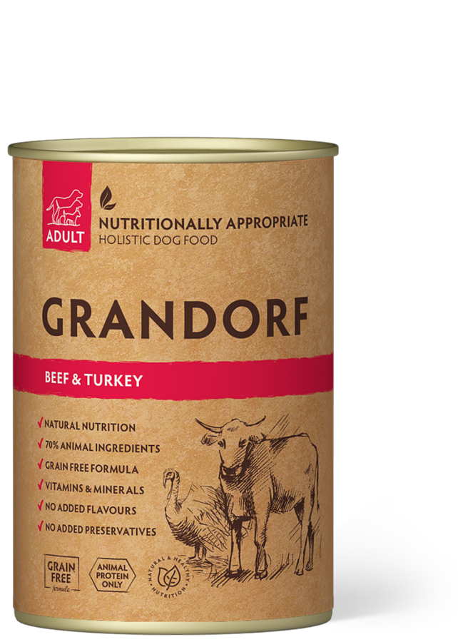 GRANDORF Dog Beef & Turkey 400g