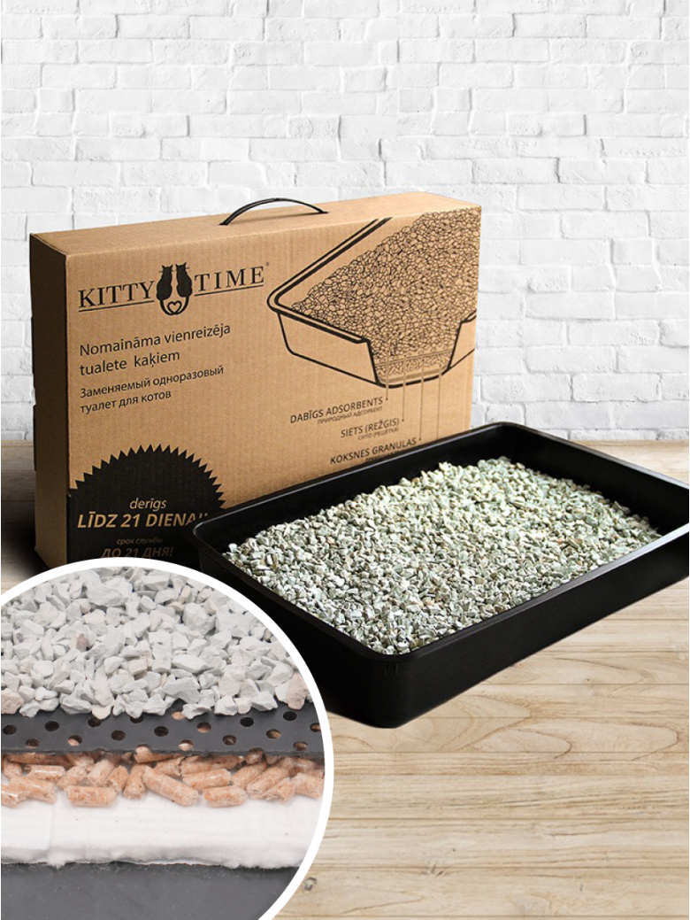 Kitty Time® profesionālās nomaināmās tualetes