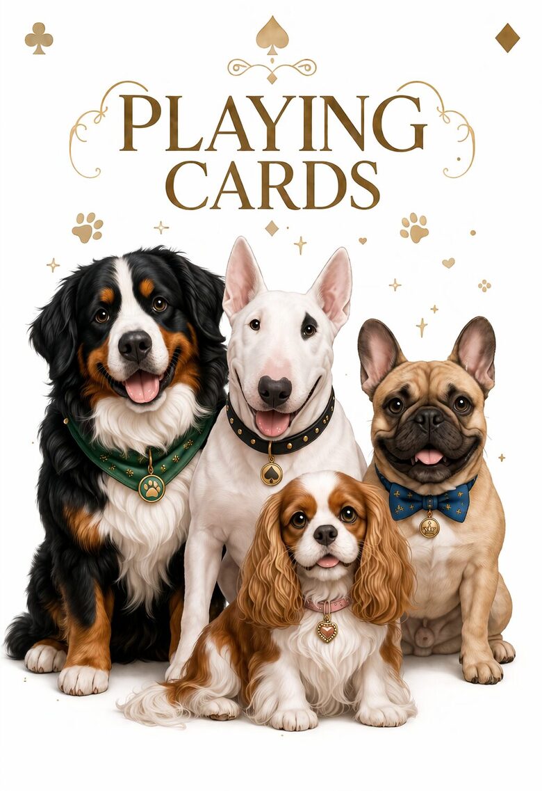 Cute Dog Playing Cards