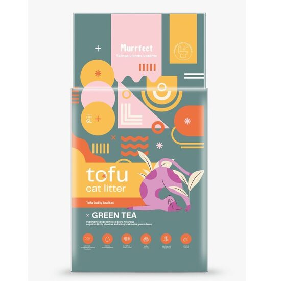 Purrfect Green Tea tofu cat litter 6l / 2.5kg