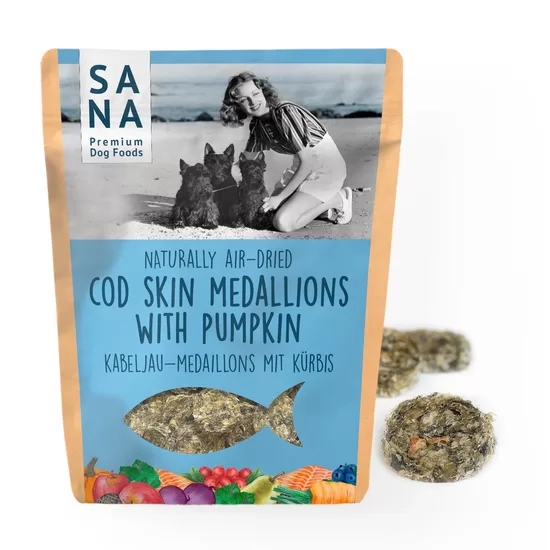 Mencu ādu medaljoni ar ķirbi (100g) 