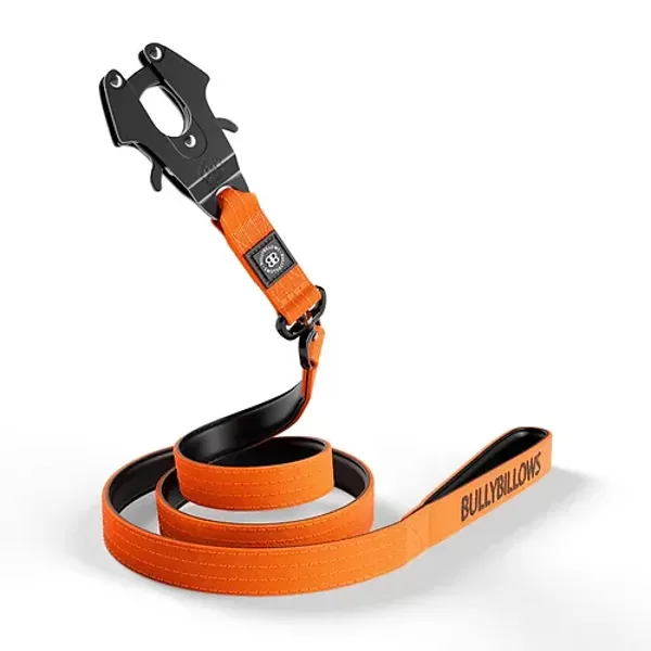 1.4m Swivel Combat Leash | Neoprene Lined, Secure Rated Clip with Soft Handle - Orange