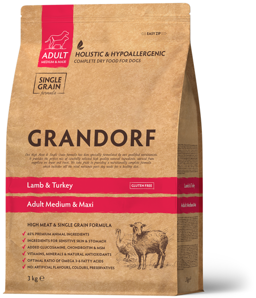 GRANDORF Adult Lamb & Turkey Medium & Maxi Breeds