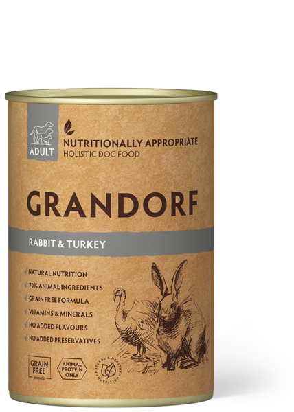 GRANDORF Dog Rabbit & Turkey 400g