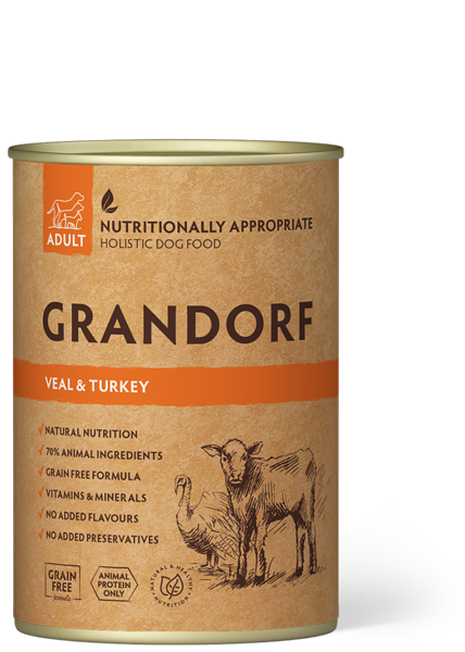 GRANDORF Dog Veal & Turkey 400g