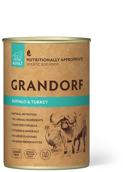 GRANDORF Dog Buffalo & Turkey 400g