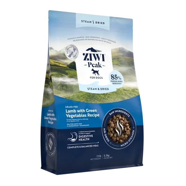 ZIWI Peak ® Steam & Dried Lamb with Green Vegetables Recipe