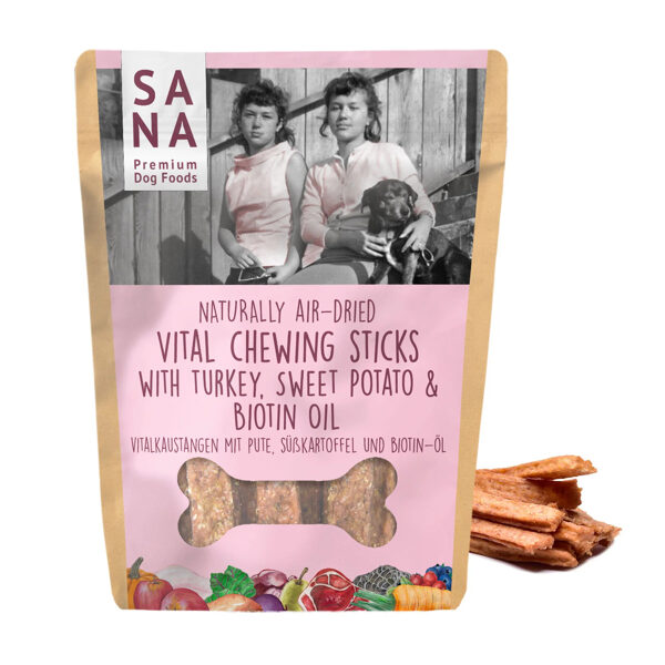 Vital Chewing Sticks with Turkey, Biotin and Linseed Oil (150g)